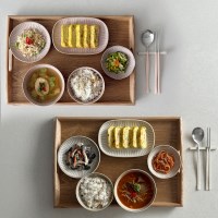 [1+1] 니코트 우드 내추럴 식사 트레이