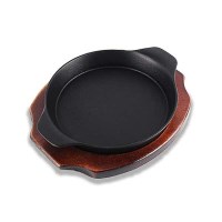 하오 무쇠 주물 양손잡이 원형팬 19cm + 나무받침대