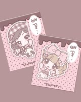 빼꼼 소녀 글리터 에폭시 집게2종 (초코/밀크)