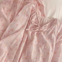 핀터레스트 고양이 얇은 긴팔 아방 봄 잠옷 파자마 홈웨어 세트