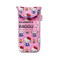 [바쿠백] BAGGU 패딩 안경 케이스 파우치 Hello Kitty Pink