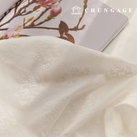레이스원단 면 꽃무늬 플라워 레이스 천 자수원단 디어화이트