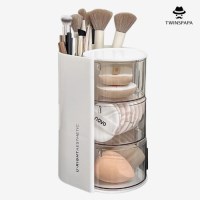 회전형 메이크업 소품 수납 3단 정리함(P0000UDJ/2컬러)