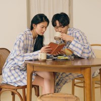 후즈 긴팔 남성페어 블루 (32수)