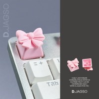 리본 키보드 키캡 꾸미기 악세사리 핑크 DIY