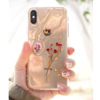 빈티지 장미 목걸이 폰케이스