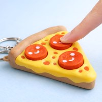 피자 클리커 키링 클릭 키보드 자동차 가방 인형 키홀더 피젯토이 차