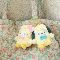 산리오 병아리 인형 키링 8cm 키티 포차코