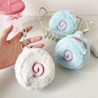 미니파우치키링 극세사 퍼파우치 원형 나루토마키 마카롱