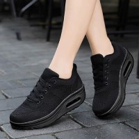 [홍은]여성 블랙 통굽 운동화 스니커즈 캐주얼 데일리
