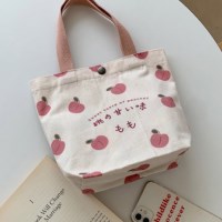 모모 복숭아 귀여운 미니 손가방 장바구니 작은 에코백 캐주얼