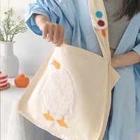 오리 갸웃 귀여운 보부상 빅사이즈 큰 에코백 크로스백 숄더백