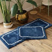 딥블루 발매트 주방 현관 욕실 화장실 극세사 침대 미끄럼방지