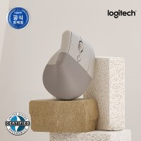 로지텍코리아 공식 LIFT 버티컬 인체공학 무선 마우스 Warm Gray