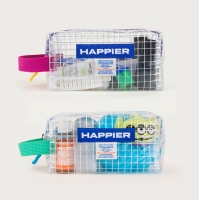 Happier label clear brick pouch