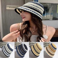 [홍은]나들이캡모자 여름 스트라이프 니트모자 외출 패션