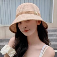 [홍은]프리미엄 휴가 버킷햇 밀짚 벙거지 모자 여름 바캉스용