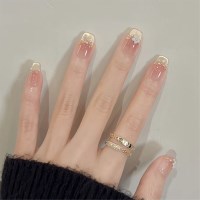 아이린 골드 플라워 프렌치 캣아이 네일팁 (10pcs)