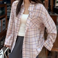 [sale] 여성 청순 데일리 연핑크 컬러 남방 셔츠