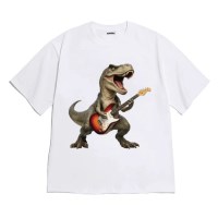 [반팔티셔츠 공룡밴드]오버핏 여름티 홈웨어 잠옷 커플티 생일 웃긴
