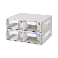 책상 정리 결합 투명 멀티박스 4단 대형