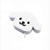 강아지 캐릭터 줄자 1.5m 흰색 화이트 자동줄자 흰색