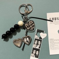 LOVE PHOTO KEYRING- BLACK HEART