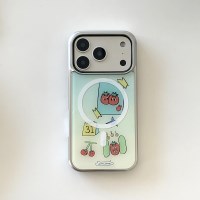 [범퍼실버]불꽃놀이냥 방토일상 맥세이프 폰 케이스