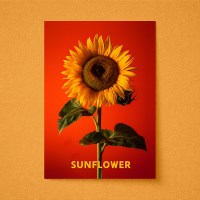 진홍빛 여름 그리고 해바라기 - 감성 인테리어 아트 포스터