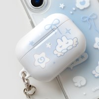 천사 토끼 날개 에어팟 프로 4 3 버즈 이어폰 투명 하드 케이스