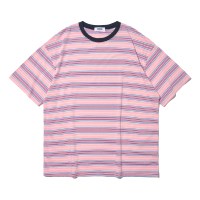 올데이 멀티 스트라이프 반팔 티셔츠 (핑크)