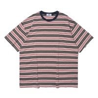 올데이 멀티 스트라이프 반팔 티셔츠 (차콜)