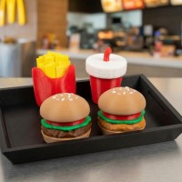 햄버거 세트 클리커 키링 콜라 감자튀김 소품 키체인 우정 연인 학생