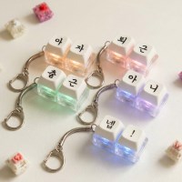 커스텀 키캡 키링 ( 2구 ) 클리커 피젯토이 학생 친구 시험 합격 딸