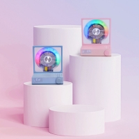 엠피맨 HOTT 무선 블루투스 스피커 겸용 스탠드형 무드등 CD플레이어