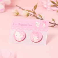 [산리오] 핑크블라썸 핀버튼 2종 세트