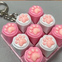 냐옹이 키보드 키캡 키링