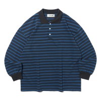 옥스퍼드 스트라이프 카라 긴팔티 (네이비/블루)