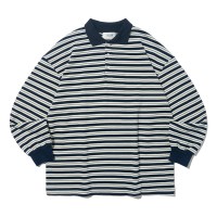옥스퍼드 스트라이프 카라 긴팔티 (네이비/화이트)