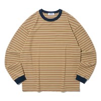 브리티시 클래식 스트라이프 긴팔티 (머스타드/아이보리)
