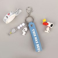 피너츠 스누피 피규어 스트랩 키링