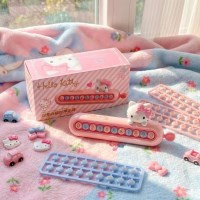 산리오 캐릭터즈 컬러풀주차번호판 ver2 헬로키티 핑크