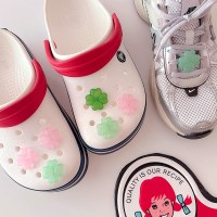 투명 네잎클로버 신발 장식(2개 1세트)