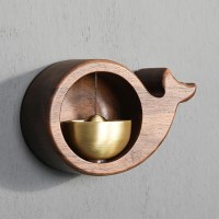 알럽 우드 도어벨 현관종 자석 문종_고래모양