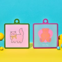 글라스락 위글위글 양면 도마 2P (테디베어,키튼)