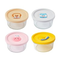 글라스락X브레드이발소 햇밥용기 4조 세트