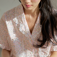 로나 반팔 여성페어 핑크 (40수)