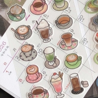 [4/10순차출고]윤구 커피와 케이크 마스킹씰 3종