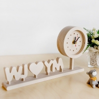 자작나무 이니셜 시계 땡글