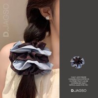 여성 이중 도트 패턴 곱창헤어밴드 머리끈